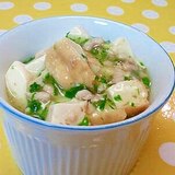 【離乳食】厚揚げのとろみ煮（鶏ミンチ＆小松菜）